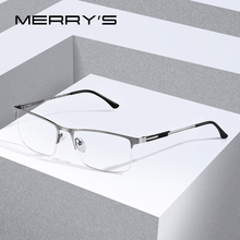 MERRYS DESIGN Men Titanium Alloy Glasses Frame Male Square Eye Myopia Prescription Eyeglasses Male Half Optical S2064 2024 - buy cheap