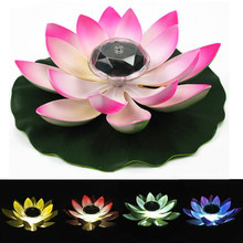 Solar Powered LED Flower Light Floating Fountain Pond Garden Pool Lamp Realistic Lotus  shape Led Bright  Lamps Bulb 2024 - buy cheap