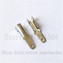 2.8mm solder lug terminal connector piece PC board plug connector inserts spring copper terminals 2024 - buy cheap