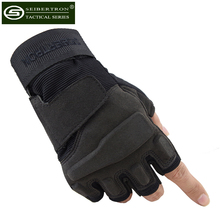Seibertron Men's Black Color Half Finger Light Assault Military Tactical Gloves Men Fingerless Antiskid Outdoor Sport Gloves 2024 - buy cheap
