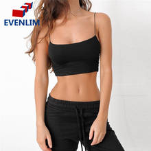 EVENLIM Casual Cotton Black Camisole Crop Top Women Summer Sleeveless Camis Tank top Basic Backless Slim White Camis Tops DR0098 2024 - buy cheap