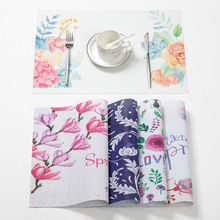Esteiras de mesa do pvc da flor pintura moderna placemats eco-amigável para a mesa de cozinha para a mesa de jantar 2024 - compre barato