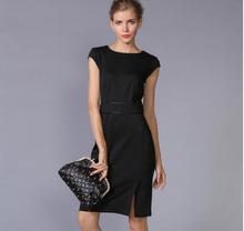 Vestido de verano negro de las mujeres de talla grande vestidos S-4XL Oficina fiesta Mini Slim de moda de alta calidad de ropa envío gratis 2024 - compra barato