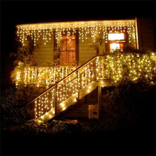 FGHGF Christmas Lights Outdoor Decoration 5m Droop 0.4-0.6m Led Curtain Icicle String Lights Garden Xmas Party Decorative Lights 2024 - buy cheap