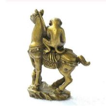 Estátua de cobre 6cm pequenos colecionáveis bronze monkey & horse estátuas frete grátis 2024 - compre barato