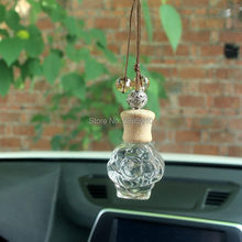 New arrive Home Car Hanging Air Freshener Perfume Fragrance Diffuser Empty Glass Bottle F634 2024 - buy cheap