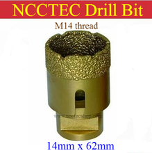 [M14 thread] 14mm diameter NCCTEC Diamond Vacuum Brazed drill Bits CD14VBM14 FREE shipping | 0.55'' 9/16'' drill coring tools 2024 - buy cheap