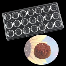 Sunflower shape Polycarbonate chocolate mold,kitchen baking chocolate mold confectionery cake decorating tools 2024 - buy cheap