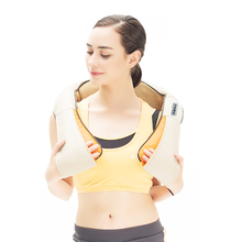 Masajeador eléctrico 4D infrarrojo para el hogar y el coche, masajeador de espalda en forma de U Shiatsu, cuello, hombros y cuerpo, masaje de infrarrojos 2024 - compra barato