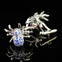 Gemelos de araña de color azul Diseño de cristales, material de cobre, venta al por mayor y al por menor 2024 - compra barato