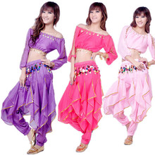 Belly dance set indian dance costume clothes lantern rotating long-sleeve pants twinset bellydance costume 8 colors S/M/L 2024 - buy cheap