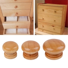 10pcs Natural Wooden Cabinet Drawer Wardrobe Door Knob Pull Handle Hardware 2024 - buy cheap