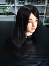 Cabeça de peruca com cabelo humano 99% real, marrom, cabelo longo, cabeleireiro, treinamento, cabeça de manequim com braçadeira, frete grátis 2024 - compre barato