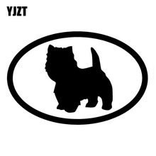 YJZT 15.2*10CM West Highland Terrier Dog Animal Car Sticker Cute Funny Car Styling Decorative Decals C6-1208 2024 - buy cheap