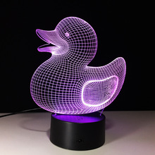 3D LED Night Light Novelty Visual USB Lampara Table Lamp Creative Baby Sleeping Light Fixture Cute Animal Duck Shape Lamp Decor 2024 - buy cheap