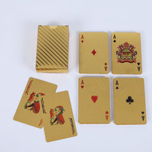 Gold Foil Plated Poker Playing Cards Golden Playing Card set Plastic foil poker Durable Waterproof Card Special Gift Table Games 2024 - buy cheap