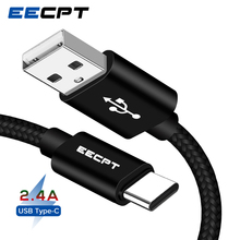 EECPT USB Type C Charger Cable 2.4A Nylon Fast Charging Data Wire Type-C Cable for Android Xiaomi Mi 9 Samsung S10 S9 USB-C Cord 2024 - buy cheap