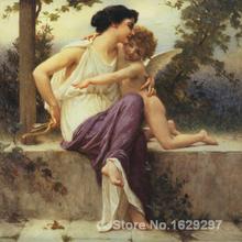 Pintura a mano del famoso Guillaume seigac, Cupido desarmado, pintado a mano, de alta calidad 2024 - compra barato