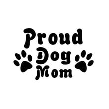 17*11CM PROUD DOG MOM Proud Mother Dog Pet Rescue Car Sticker Decal Car Styling Black/Silver C1-0028 2024 - buy cheap