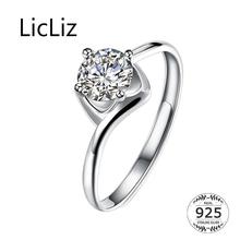 LicLiz New 925 Sterling Silver Zircon Open Rings for Women White Gold CZ Crystal Jewelry Anillos Joyas de Plata 925 LR0791 2024 - buy cheap