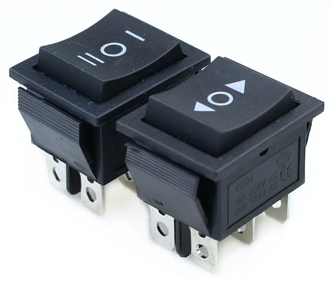 KCD4 1PCS black Rocker Switch Power Switch ON-OFF-ON 3 Position 6 Pins With Light 16A 250VAC/ 20A 125VAC 2022 - buy cheap