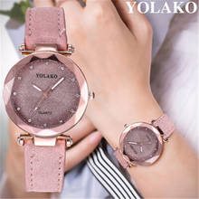 YOLAKO Watch Dropshipping Women Watches Starry Sky Wristwatch Leather Rhinestone Designer Ladies Clock Reloj Relogio Feminino *A 2024 - buy cheap