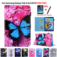 Case For samsung galaxy tab A 8.0 2019 with S Pen 8.0 SM-P200 P200 P205 P207 Cover Funda Tablet Fashion butterfly Stand Shell 2024 - buy cheap