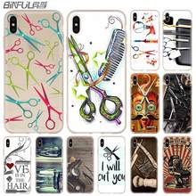 Cool Cases Silicone Soft Cover For iPhone 11 12 Pro X XS Max XR 6 6S 7 8 Plus 5 Mini SE 2020 Stylist Scissors Funny 2024 - buy cheap