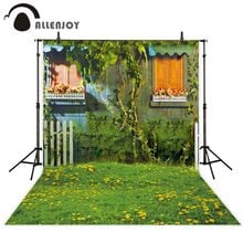 Allenjoy фон для фотосъемки летний фон для фотосъемки с изображением зеленой травы windows vine 2024 - купить недорого