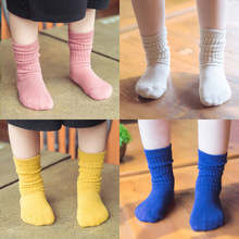 5 pairs / lot autumn&Winter cotton  high-quality Candy-colored piles of socks for 0-9 year children socks boys girls socks 2024 - buy cheap