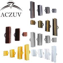 1000pcs 6mm 8mm 10mm 13mm 16mm 20mm 25mm 30mm 35mm Ribbon Cord End Fasteners Clasps Clips Crimp Beads Jewelry Findings RCE001 2024 - buy cheap