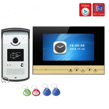 SmartYIBA Video Intercom 7''Inch Monitor Wired Video Door Phone Doorbell Intercom RFID Access Camera Kit Video Recording SD Slot 2024 - buy cheap