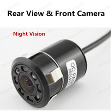 Universal 8 LED Night Vision Car Rear View Camera 18.5mm Punch CCD   Waterproof Parking Assistence reverse camera 2024 - buy cheap