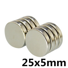10pcs 25 x 5 mm N35 Super Strong Powerful Small Round Rare Earth Neodymium Magnets 25 x 5 mm 2024 - buy cheap