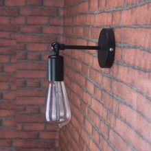 Luminária de parede rústica, vintage, iluminação para parede 110v-240v, para quarto, iluminação industrial 2024 - compre barato