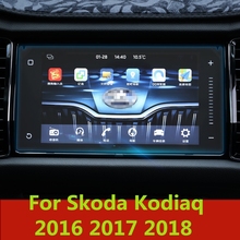 Protector de pantalla de vidrio templado para navegación con estilo de coche, cubierta protectora de acero 1 Uds para SKODA KODIAQ 2017 2018 2024 - compra barato