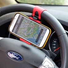 Soporte Universal para teléfono móvil en el coche, accesorio con volante de 3,2-7 pulgadas, accesorios para teléfono móvil 2024 - compra barato