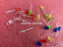 100pcs 3mm LED Diode 5 mm Assorted Kit  White Green Red Blue Yellow DIY Light Emitting Diode 2024 - buy cheap