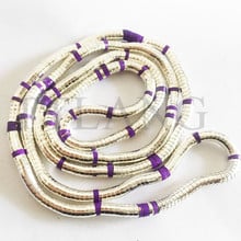 Manufacture 5mm 90cm Silver+Purple Plated Iron Bendable Flexible Bendy Snake Necklace ,10pcs/pack 2024 - buy cheap