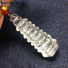 Wholesale White Natural Crystal Pendant Hand Caved Wenchang Tower Necklace for Men Women Help Career Crystal Jewelry JoursNeige 2024 - buy cheap