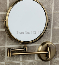 Free shipping 8" Double Side Bathroom Folding Mirror bronze Wall Mounted Extend with Dual Arm 1x3x Magnifying dressing mirror 2024 - buy cheap