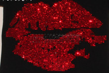 Стразы в форме красных губ, 2 шт./лот 2024 - купить недорого