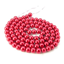 Pandahall-hilos para cuentas de perlas de vidrio, perlado, redondo, azul claro, tamaño: alrededor de 6mm de diámetro, agujero: 1mm, alrededor de 140 Uds./hilo 2024 - compra barato