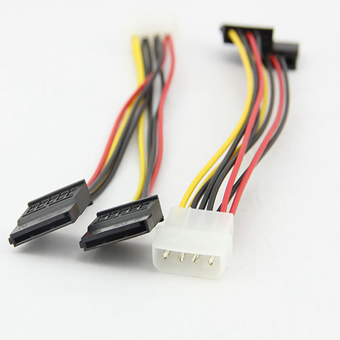 4-контактный кабель питания IDE Molex к 2 серия ATA SATA Y сплиттер кабель питания жесткого диска O.18 2022 - купить недорого