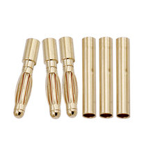 10Pairs 2mm Banana Plugs Gold Plated Bullet Connector Plug  RC Part for Battery Connector  20%off 2024 - buy cheap