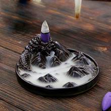 Retro Backflow Incense Cones Burner Tower Incense Burner Incense Holder Ceramic Censer Decoration 2024 - buy cheap