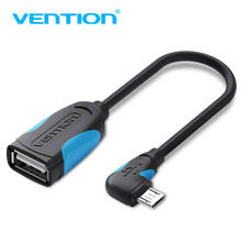 Vention OTG кабель конвертер из Micro USB в USB 2,0 OTG адаптер для Android Samsung Galaxy Xiaomi для подключения флэш-накопителя, мыши или клавиатуры к планшетному ПК 2024 - купить недорого