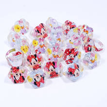 Three shape 20pcs/Lot Cute Mix Cartoon Girls Minnie Children Rings Wholesale acrylic kids toy Jewelry party gift Drop shipping 2024 - buy cheap