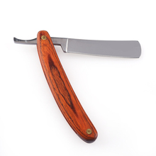 Мужские лезвия для бритвы, складной нож для бритья с деревянной ручкой из нержавеющей стали, 1 шт. 2024 - купить недорого
