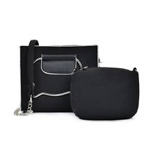 Ladies Metal Chain Cat Ear Handle Zipper Casual Messenger Bag Women Composite Shoulder Bag PU Leather Handbag Purse 2024 - buy cheap